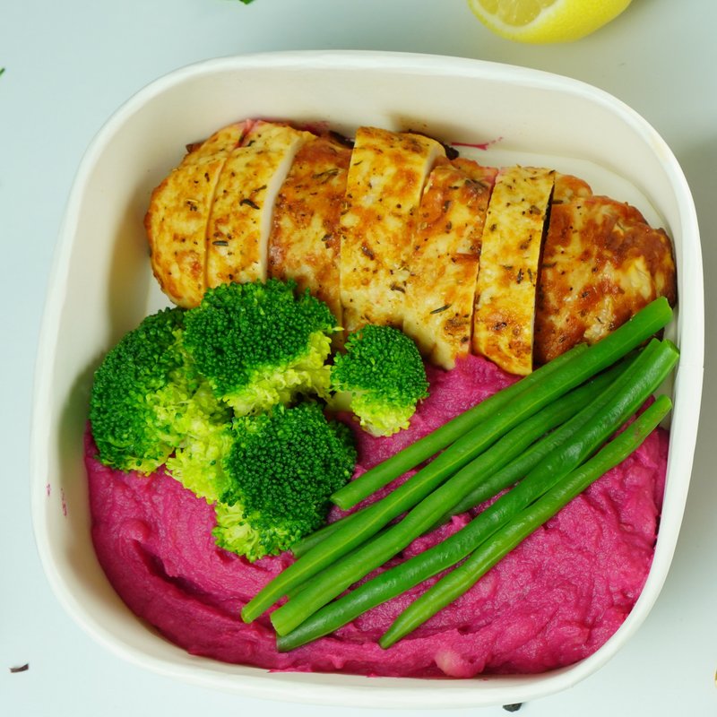 Chicken Roulade & Beets sweet Potato Mash